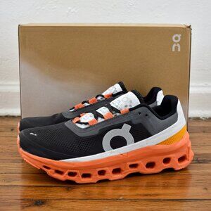 On Cloudmonster Orange and Black Women's Running Shoes Size 8 New